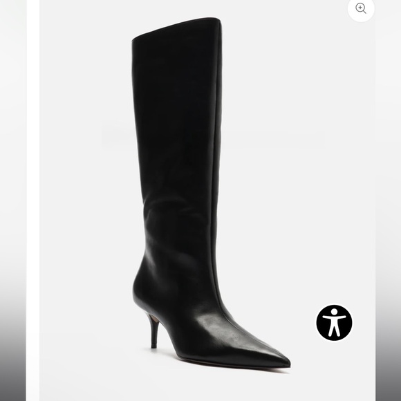 Arezzo Skye Leather Stiletto Boots - Picture 1 of 7